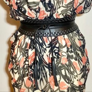BCBG faux leather black belt